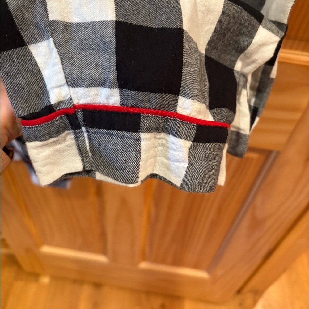 Wondershop Black and White buffalo check/red piping  Pajama Set women’s XS - Picture 5 of 16